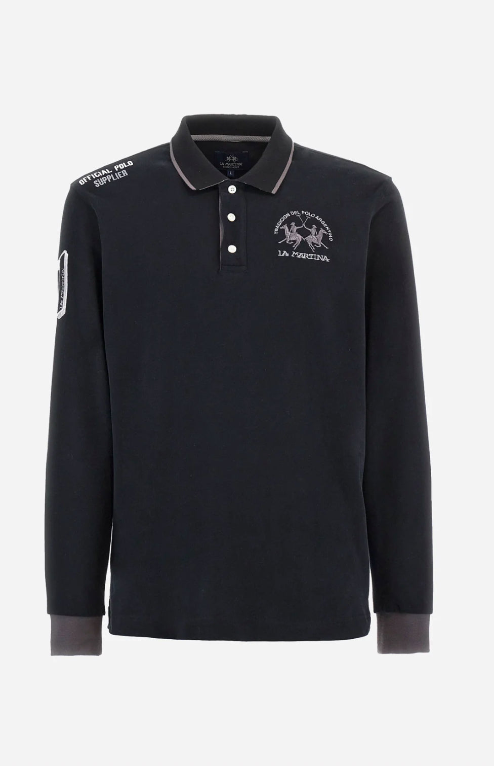 LA MARTINA MAN JERSEY LONG SLEEVE POLO ZMP300