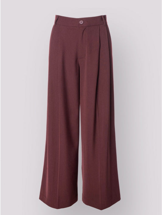 ANONYME RING BURGUNDY & CAMEL PANTALONE P195FP138