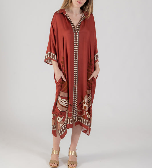 ANONYME MARRAKESH LONGDRESS BRICK A76SD092