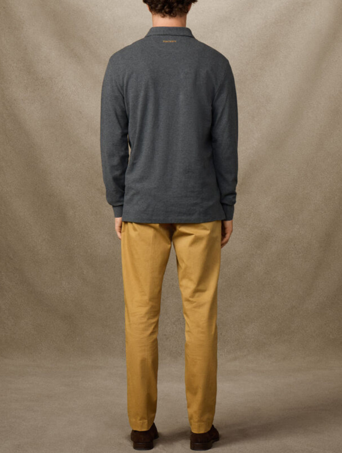 HACKETT CLASSIC FIT LONG SLEEVE CREST POLO HM5500004