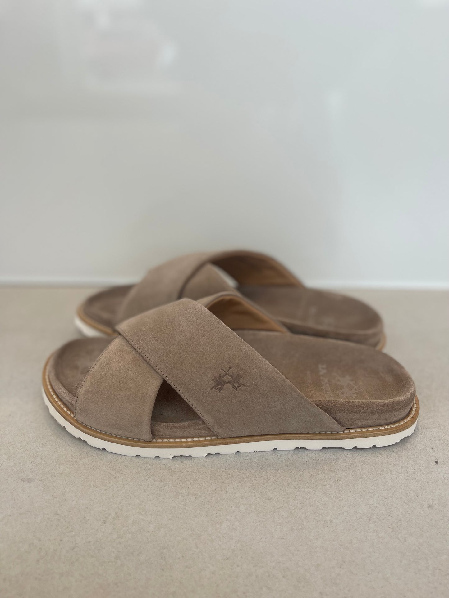 LA MARTINA MEN’S SUEDE SLIDES LFM261.120.1AO.1Y