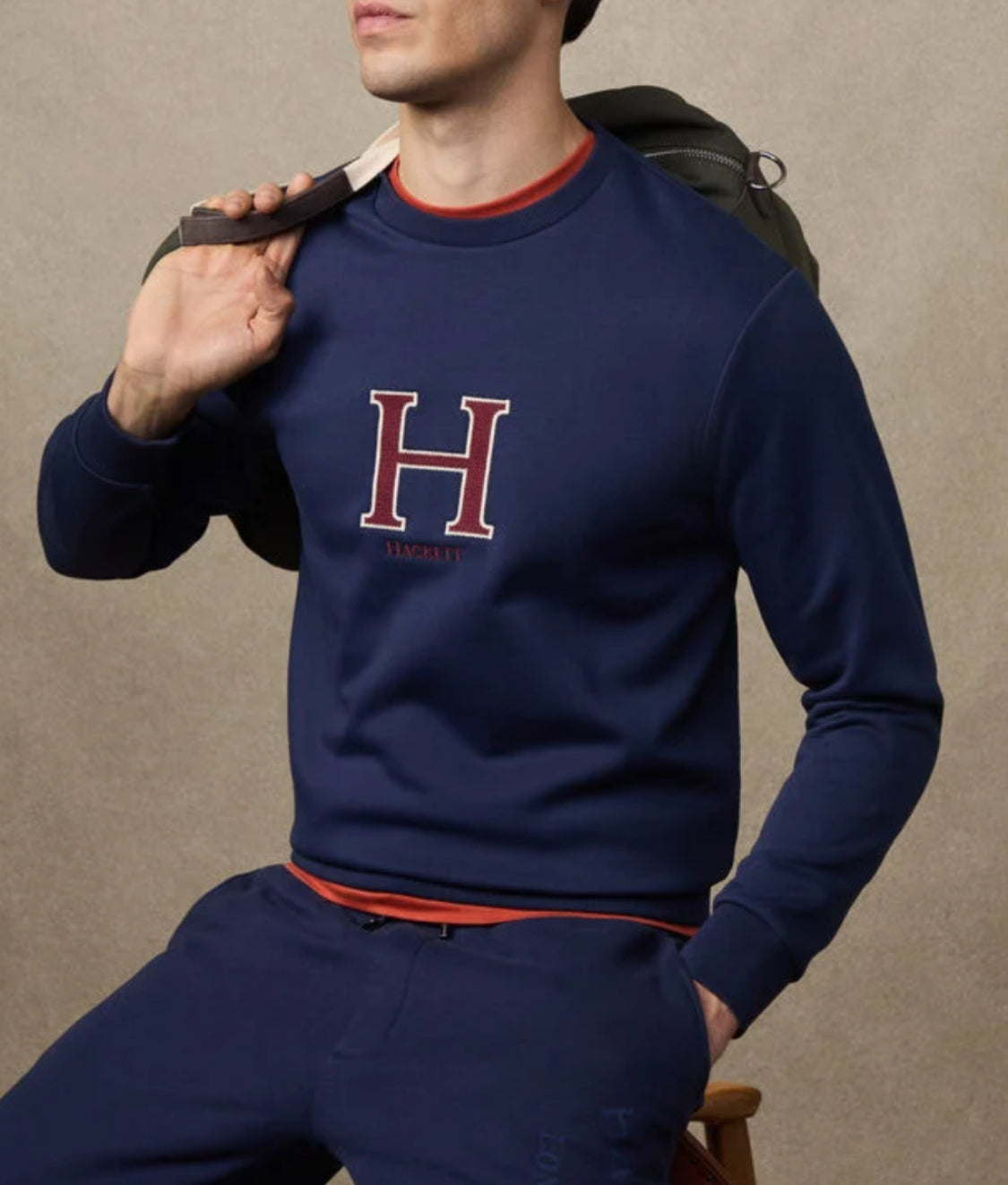 HACKETT MAN H LOGO CREW-NECK SWEAT HM5800020