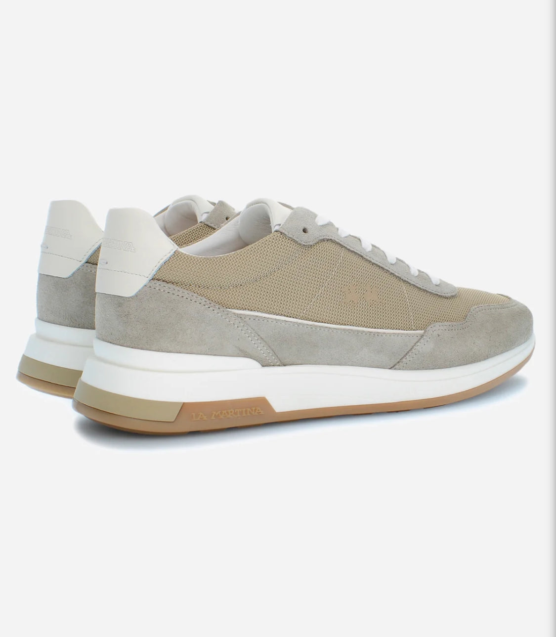 LA MARTINA MEN’S TRAINERS IN LEATHER FABRIC AND SUEDE