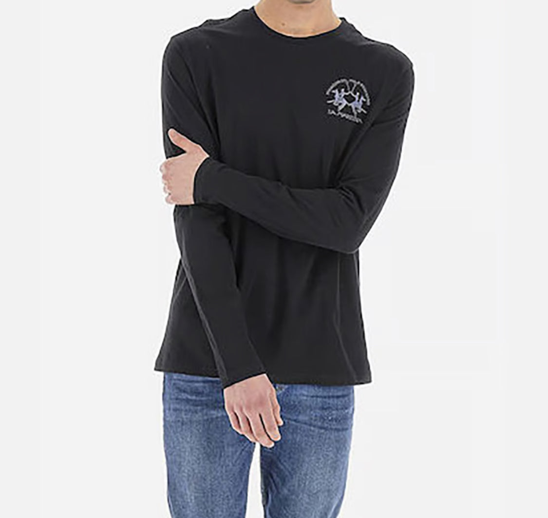 LA MARTINA MAN BASIC T-SHIRT LONGSLEEVE COTTON ZMR003