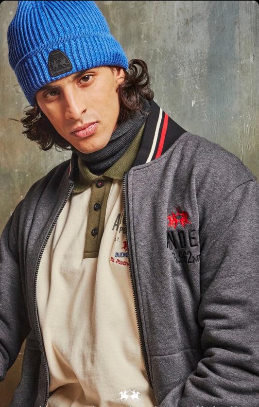 LA MARTINA MAN FULL ZIP FLEEZE BRUSHED WMF604