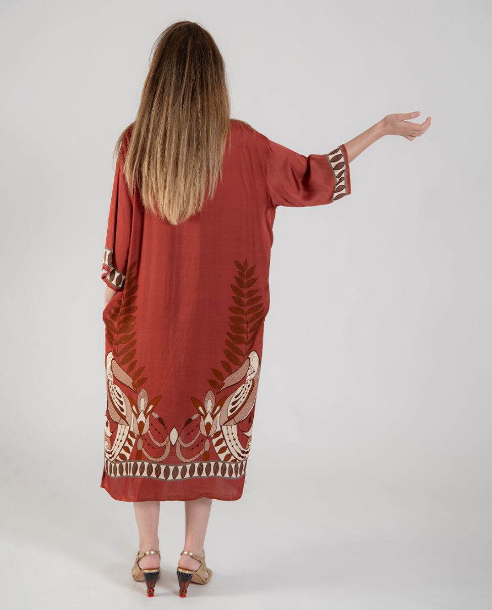 ANONYME MARRAKESH LONGDRESS BRICK A76SD092