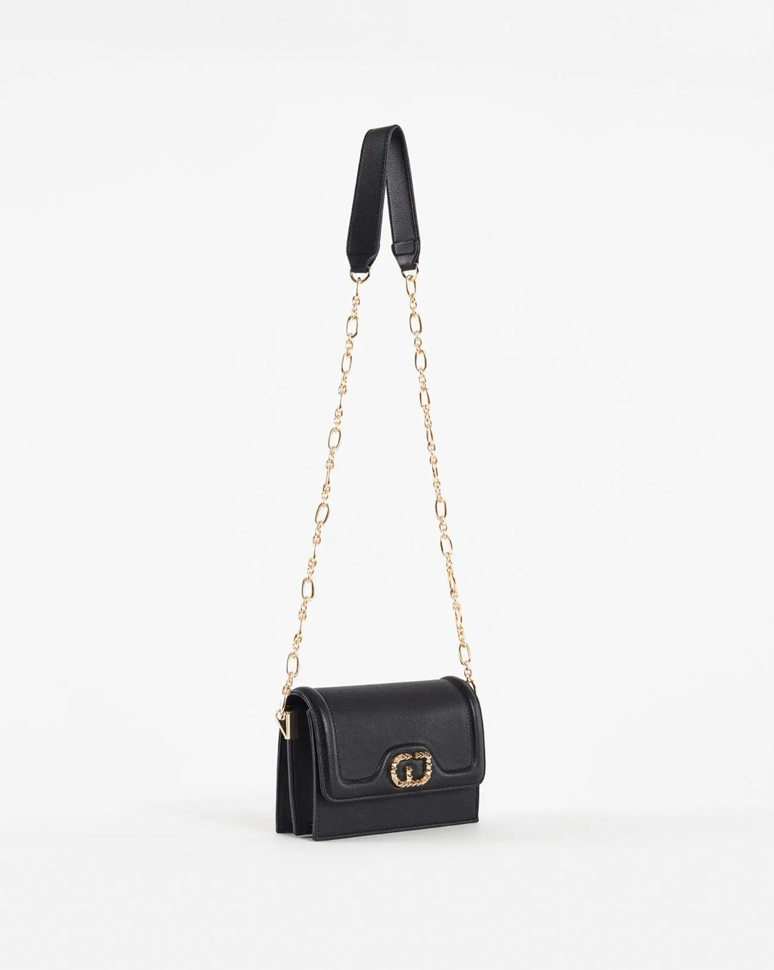 GAUDI Black fauxleather crossbody bag