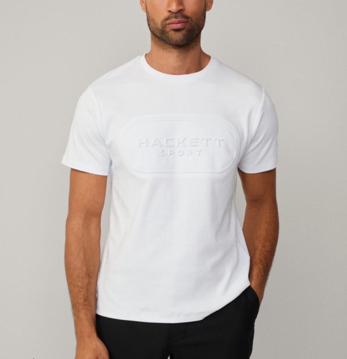 HACKETT CLASSIC FIT CLUB EMBOSSED T-SHIRT HM500872