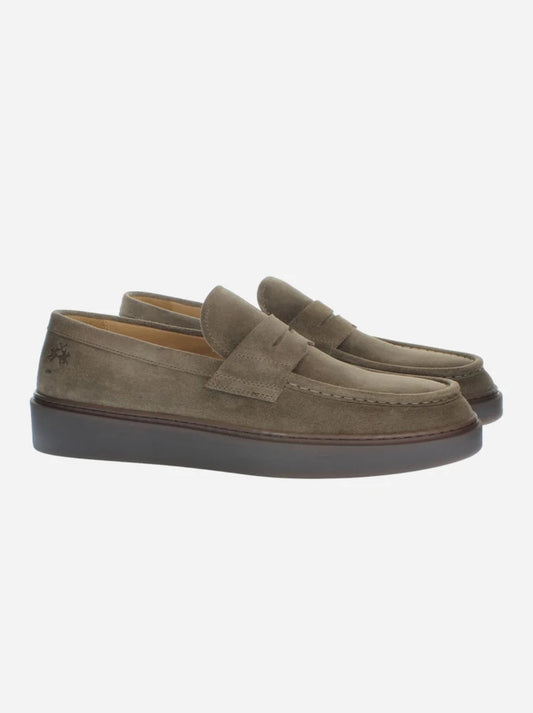 LA MARTINA Men's loafer in treated suede - Velvet