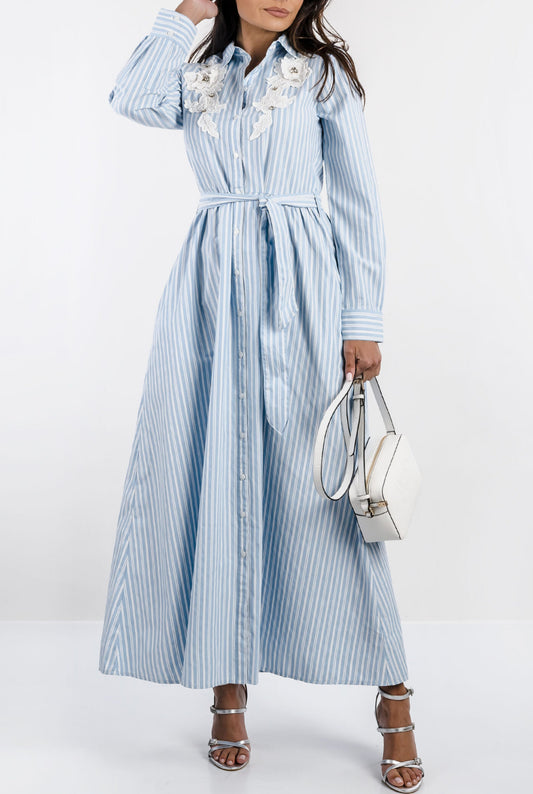 Gaudi women’s striped cotton dress 511FD15026