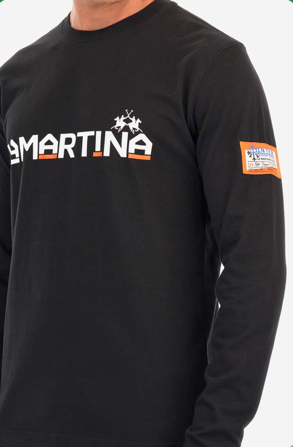 LA MARTINA MAN Regular-fit polo shirt longsleeve in elasticated cotton ZMR008