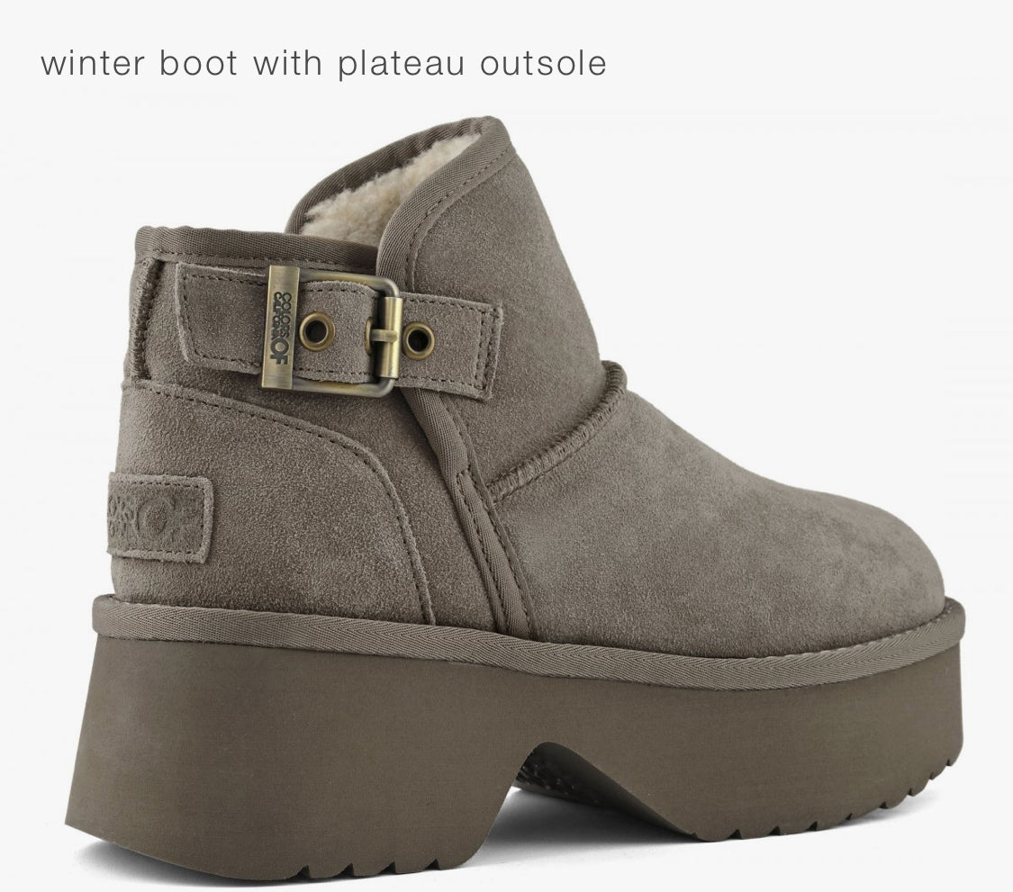 Colors of California Cow suede winter boot with plateau outsole HC.HELEN01