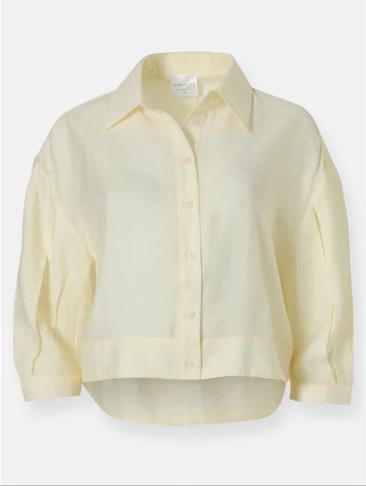 Anonyme Tencel spring butter crop shirt P16SB237