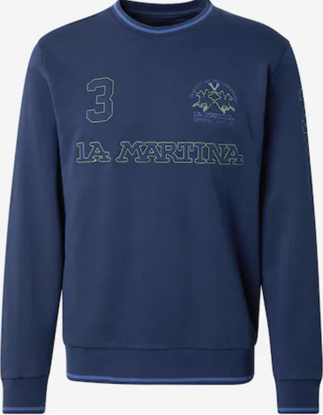 LA MARTINA MAN FLEECE CREW NECK BRUSHED WMF307