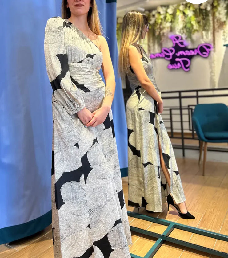 ANON ONE SHOULDER LONG DRESS A125SD022 50%
