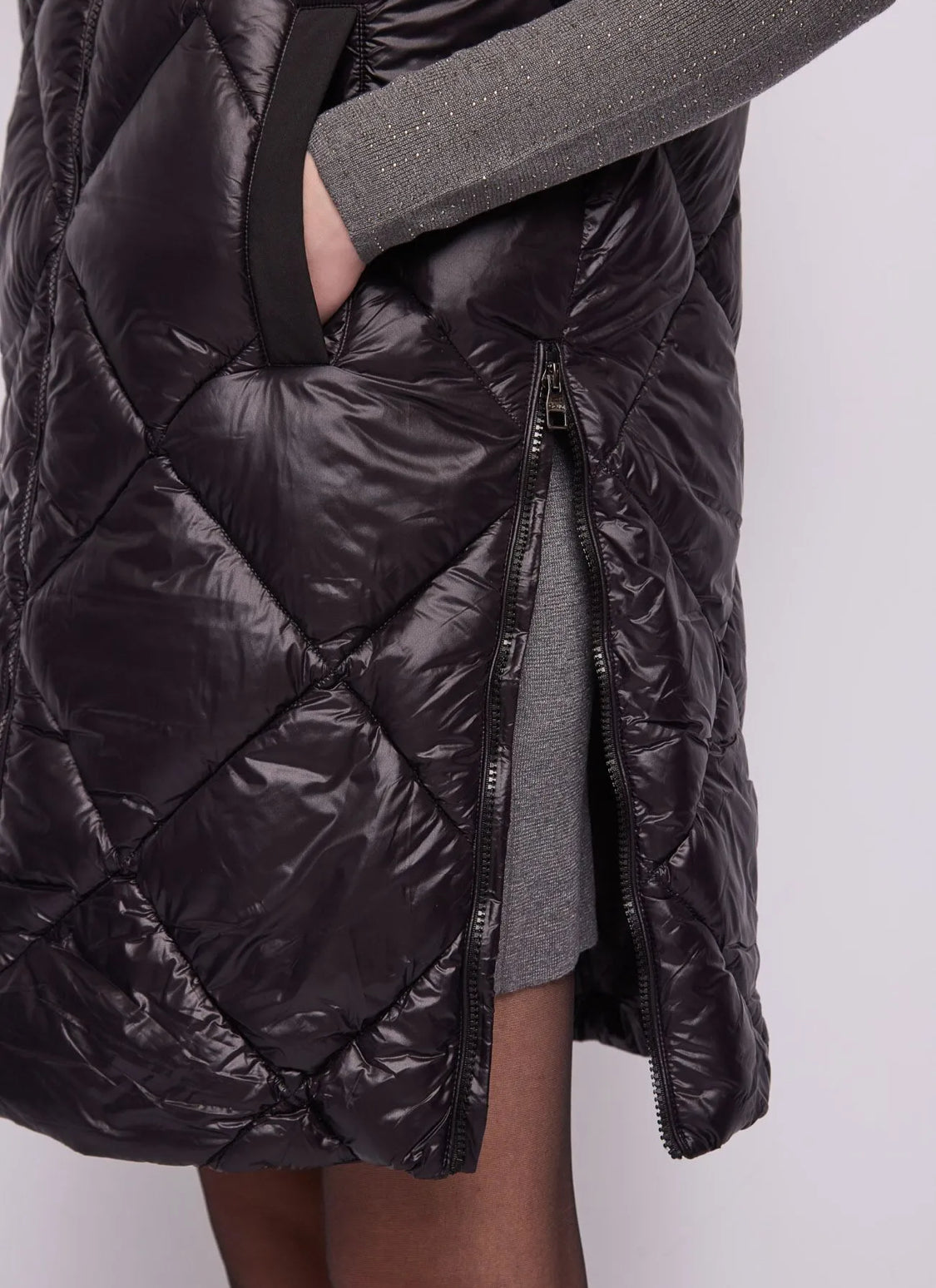 GAUDI Women’s black quilted nylon waistcoat