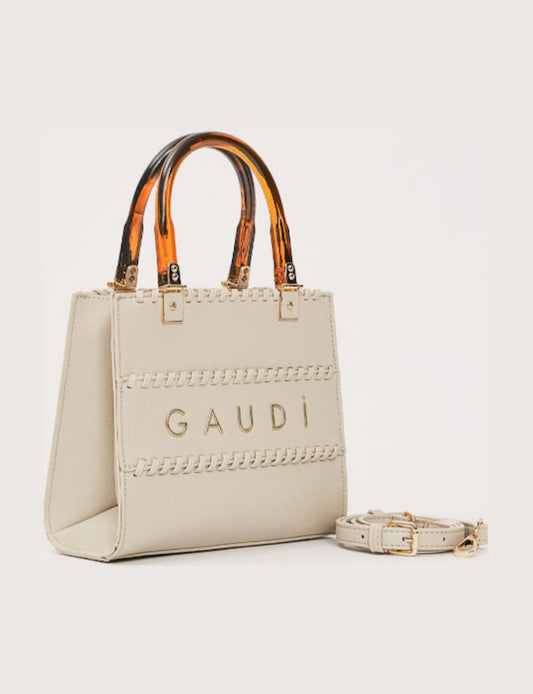 GAUDI Black faux leather shopping bag V6AE-12751