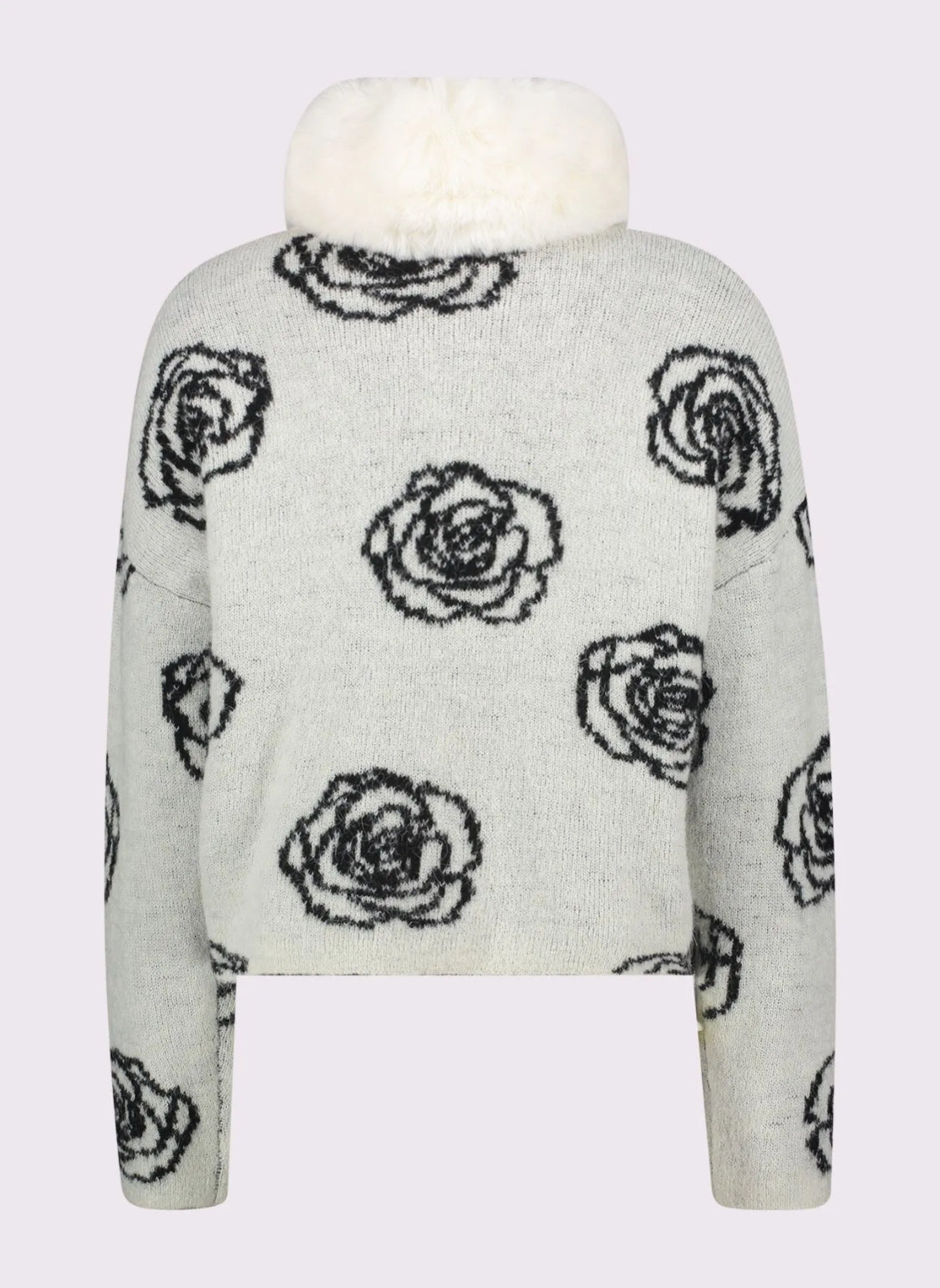 Gaudi Women's white sweater with jacquard pattern