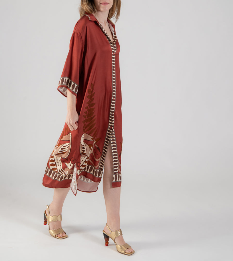 ANONYME MARRAKESH LONGDRESS BRICK A76SD092