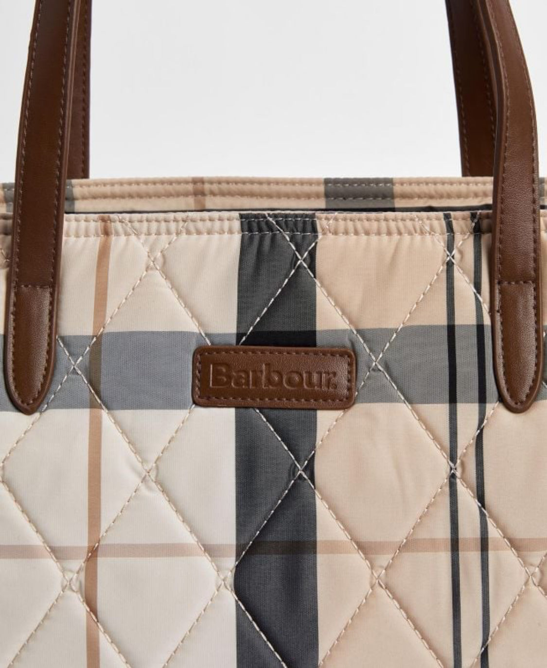 BARBOUR WETHERHAM QUILTED TARTAN TOTE BAG LBA0344