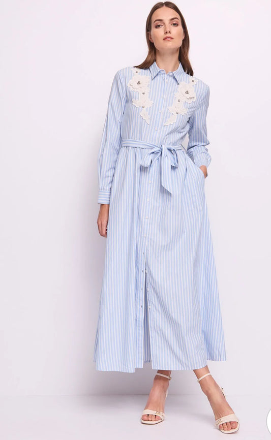 Gaudi women’s striped cotton dress 511FD15026