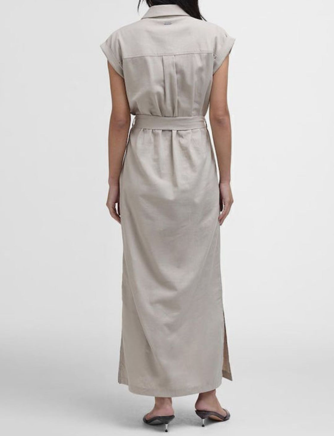 BARBOUR BIRDIE MAXI DRESS LIGHT SAND