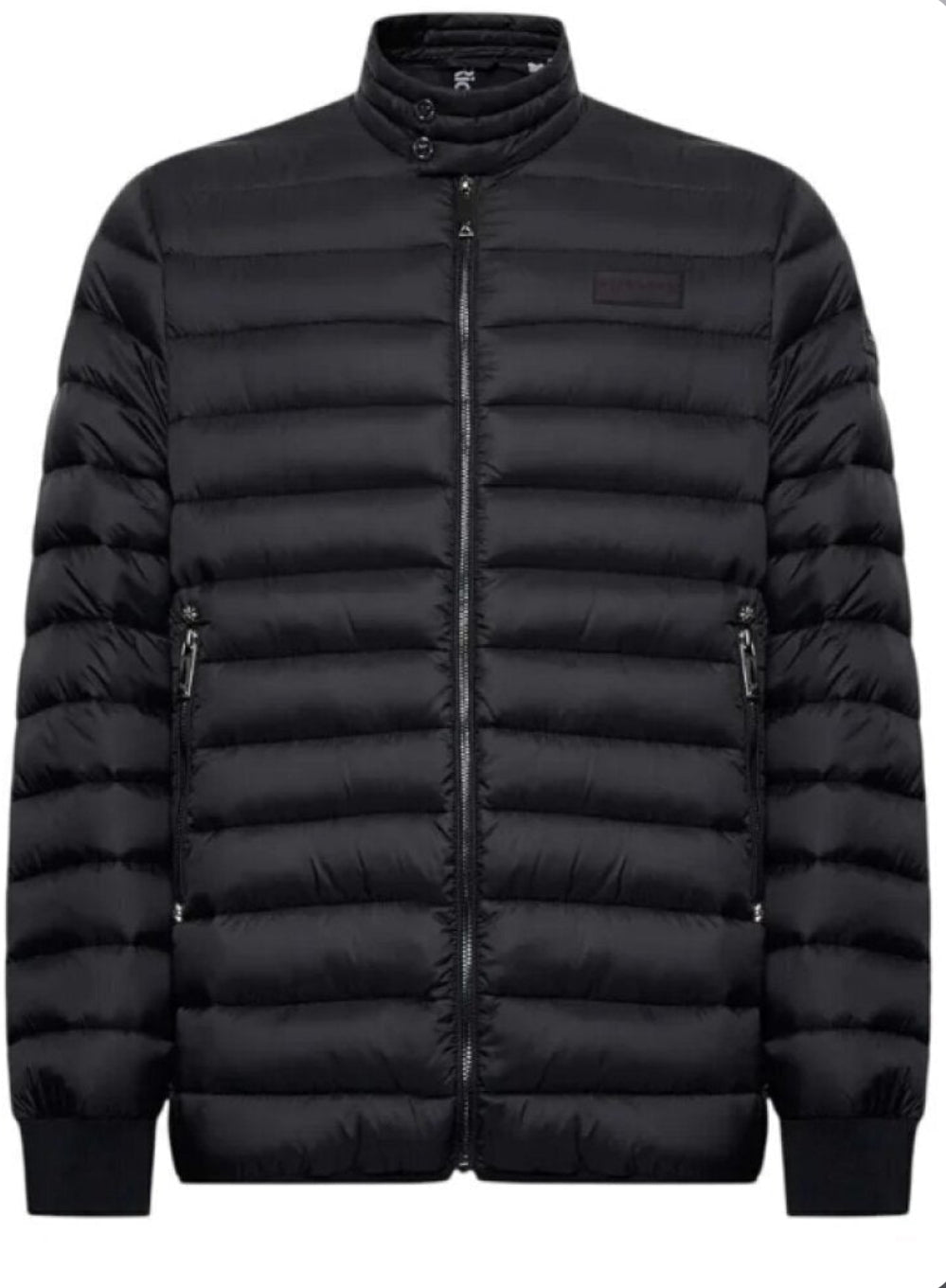 Richmond X Feather down jacket with front pockets  with cemeira, long sleeves with cuffs and high collar UMA25154PI