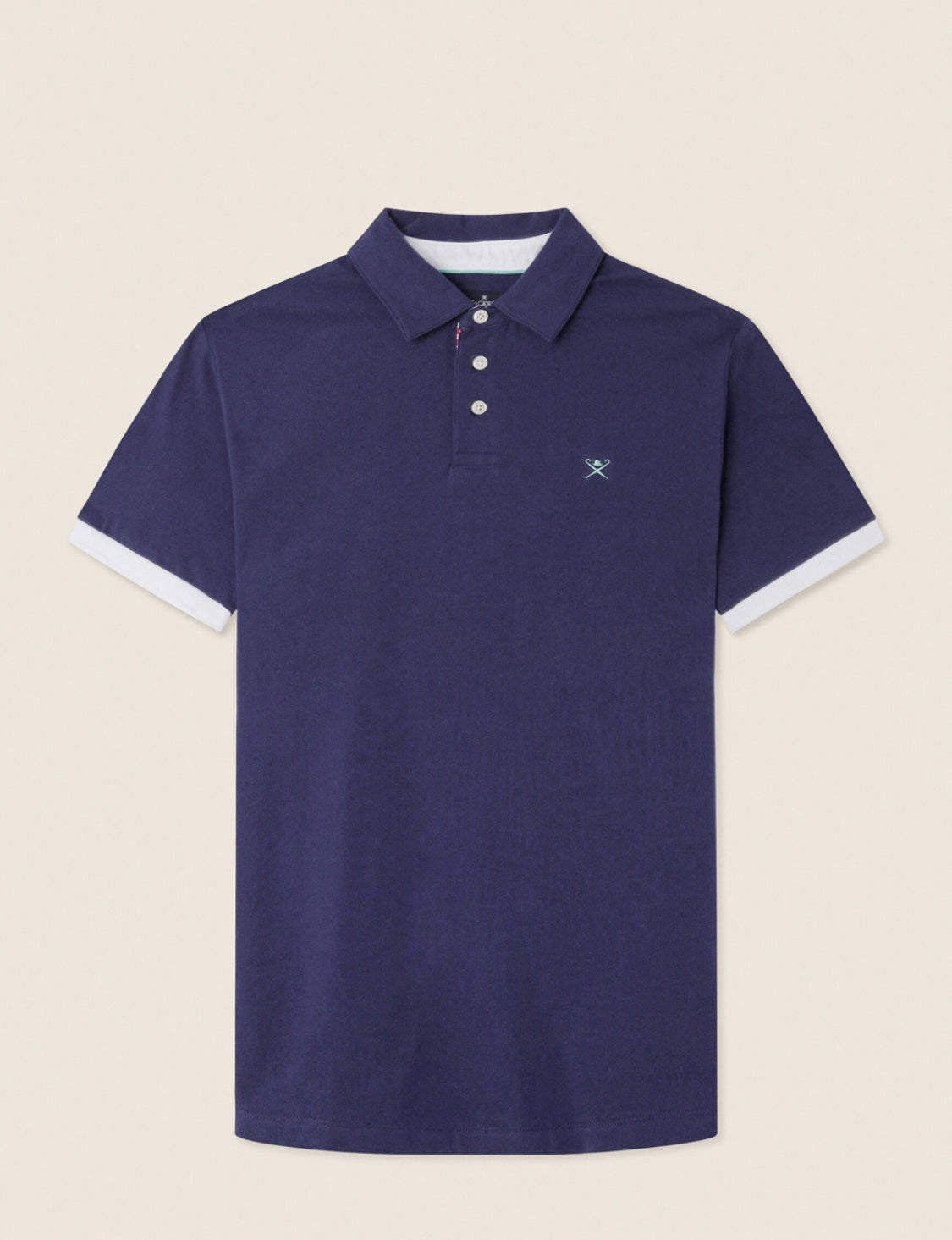 Hackett Swim Trim Polo T-Shirt White HM563135 comfort fit