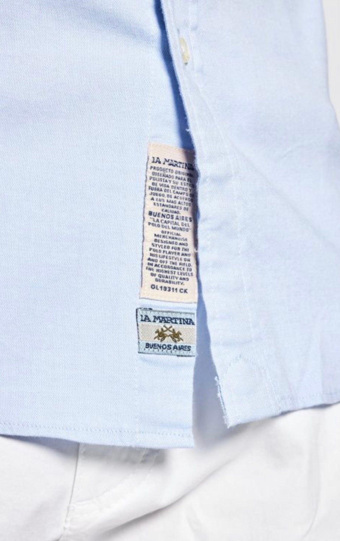 La Martina Man Short Oxford Stretch Blue CCMC03