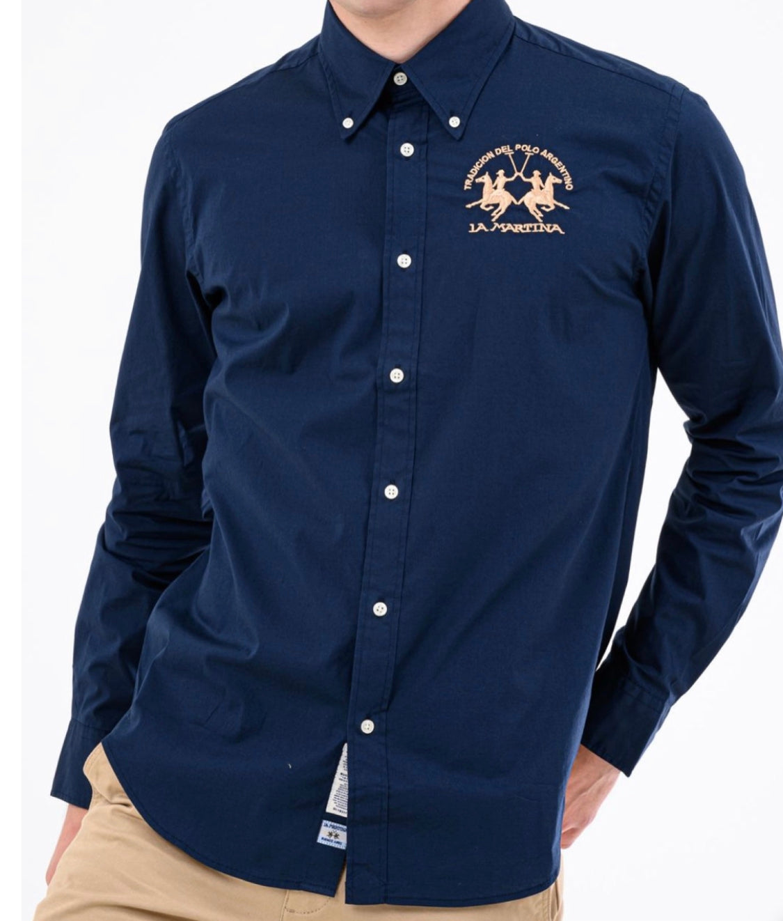 La Martina MAN SHIRT POPLIN STRETCH CCMC01