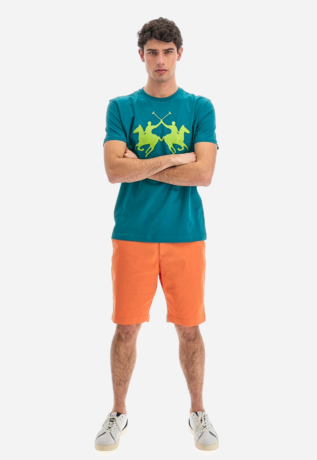 La Martina MAN T-shirt Round Neck large logo VMR001
